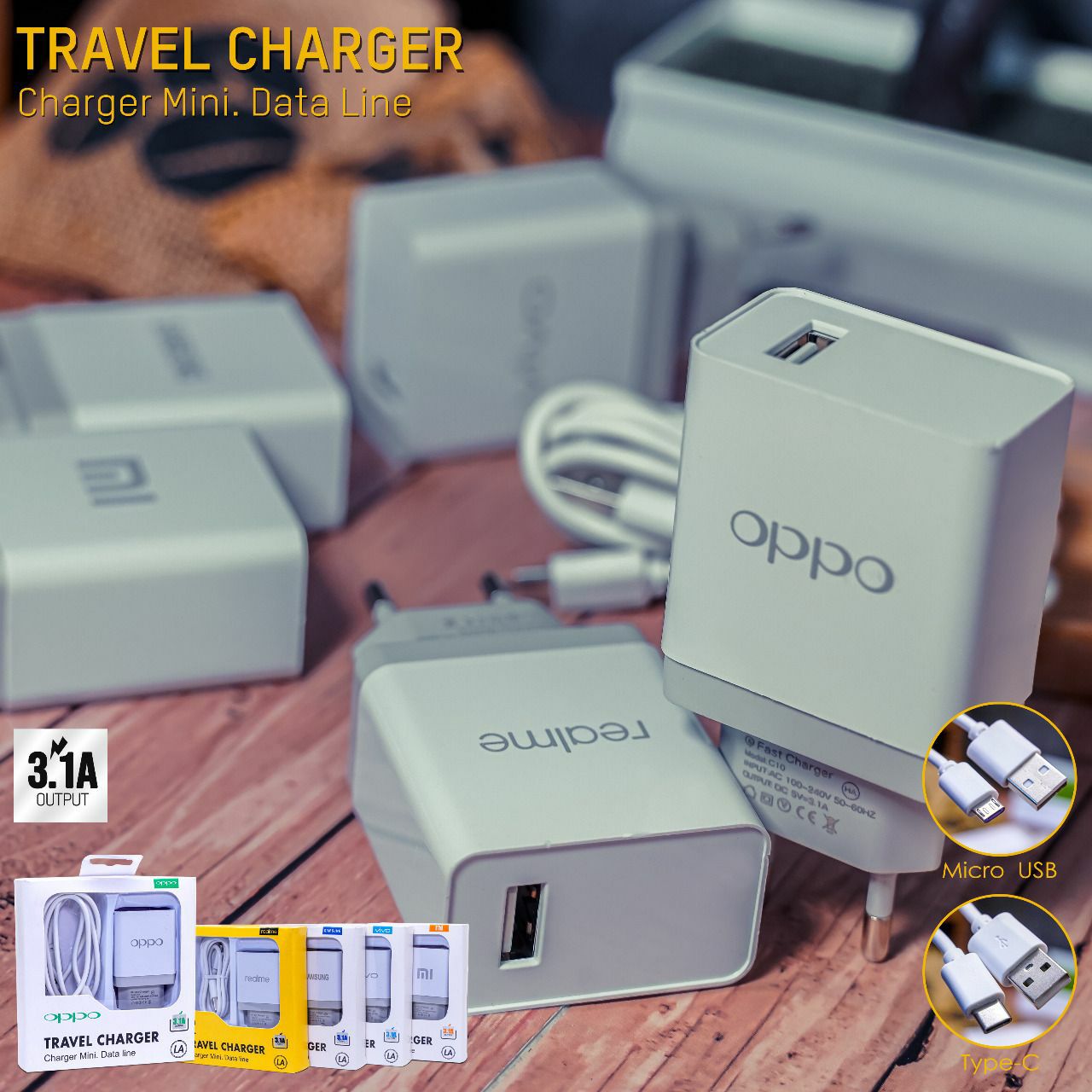 TRAVEL CHARGER BRAND C15 OC TYPE C USB